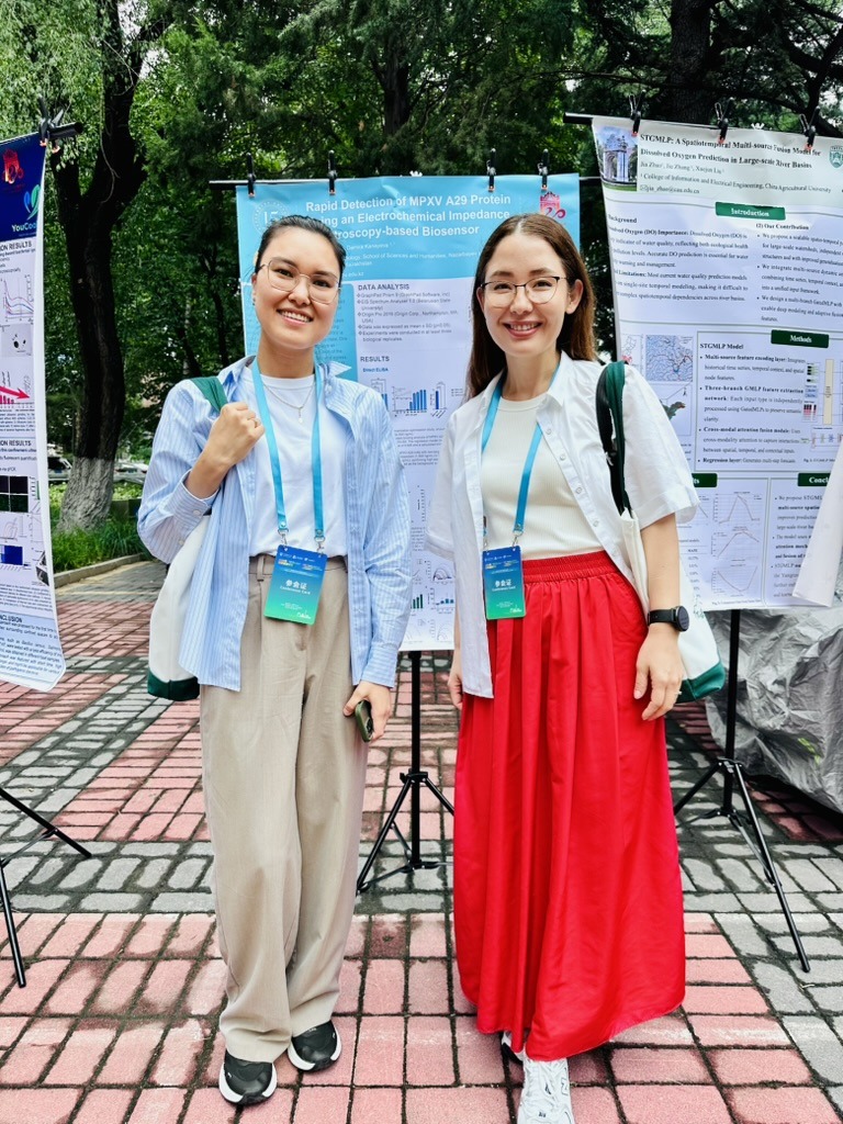 At the poster session