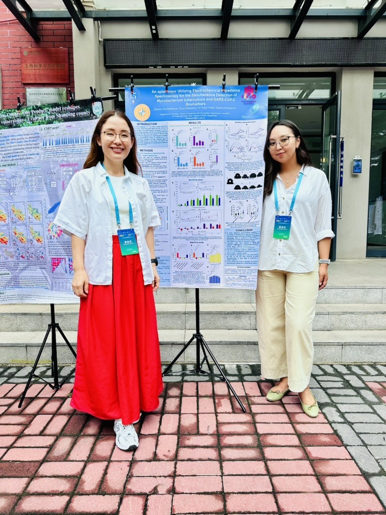 With the dual-pathogen aptasensor poster