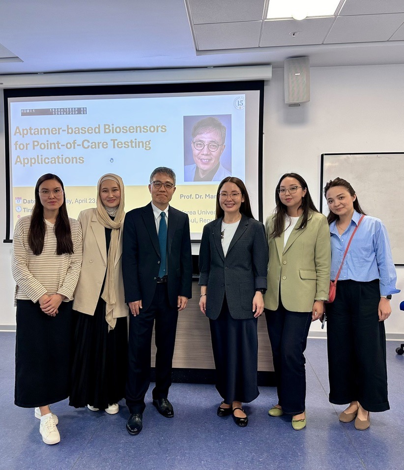With Prof. Man Bock Gu and the lab