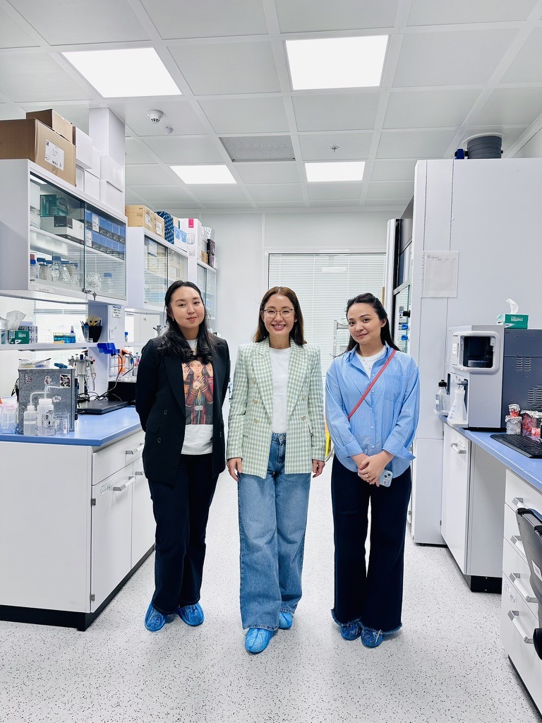 With lab members